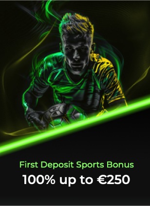 100% bonus up to 250 EUR. A welcome offer for new sports bettors