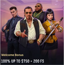 Mafia Casino Welcome Bonus 100% up to $750 + 200 Free Spins